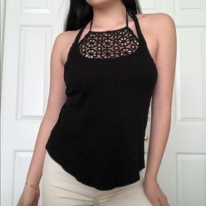 black lace free people tank